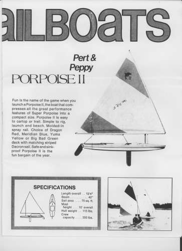 Porpoise II by Michigan Fiberglass and Plastics / Molded Products Co./ Trio Manufacturing