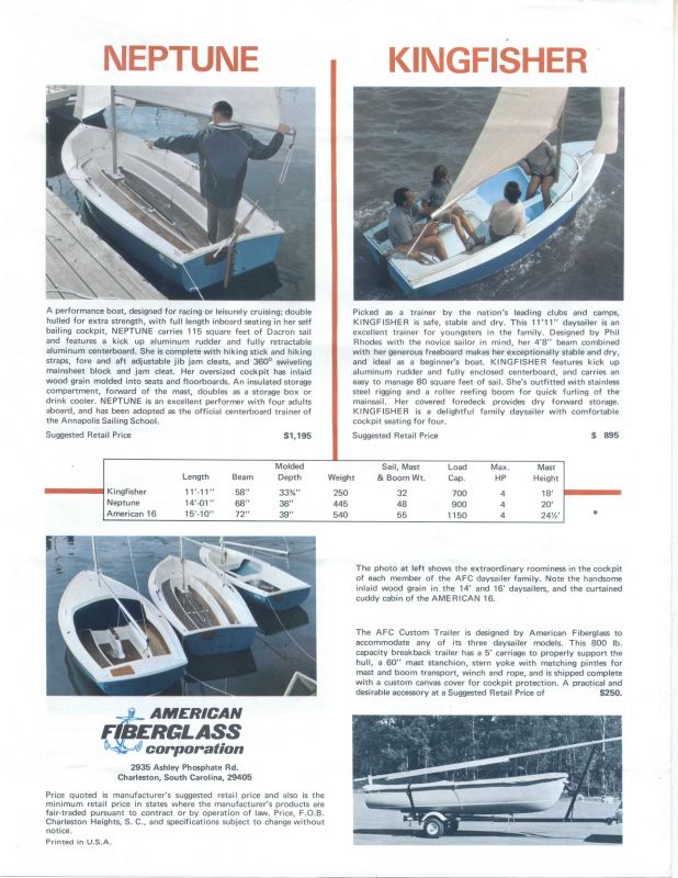 American 16 Sailboat by American Fiberglass