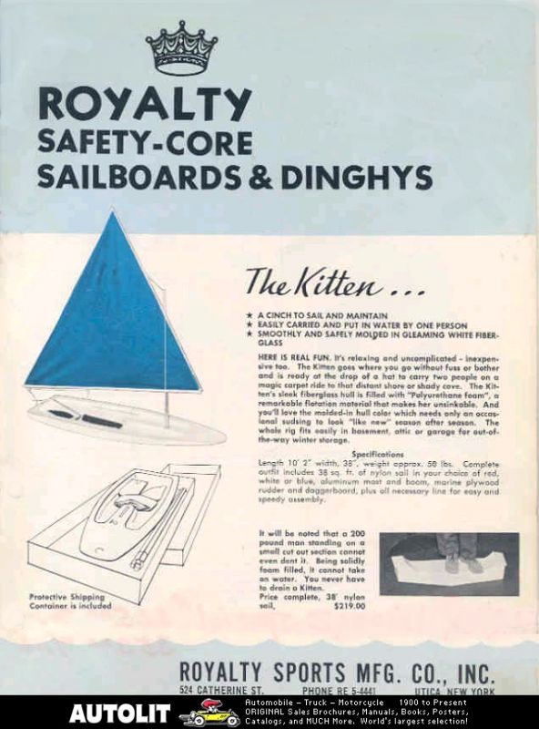 Kitten Sailboat by Oday Royalty Sports Mfg