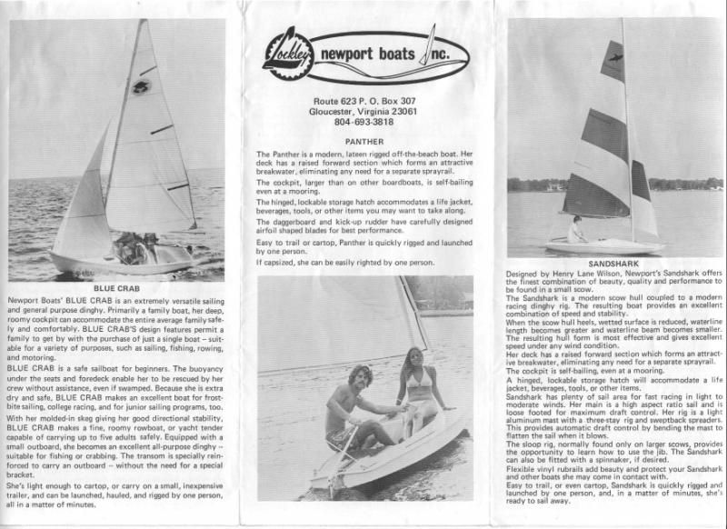 Panther Sailboat by Newport Boats Inc